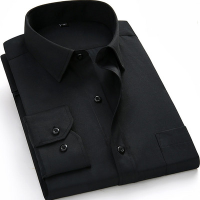 Ανδρικά πουκάμισα New Fashion Twill Μασίφ επαγγελματικό επίσημο μακρυμάνικο λευκό μπλε μωβ Μαύρο κομψό ανδρικό κοινωνικό πουκάμισο