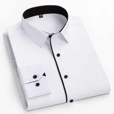 Ανδρικά πουκάμισα New Fashion Twill Μασίφ επαγγελματικό επίσημο μακρυμάνικο λευκό μπλε μωβ Μαύρο κομψό ανδρικό κοινωνικό πουκάμισο