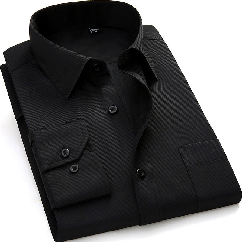 Ανδρικά πουκάμισα New Fashion Twill Μασίφ επαγγελματικό επίσημο μακρυμάνικο λευκό μπλε μωβ Μαύρο κομψό ανδρικό κοινωνικό πουκάμισο