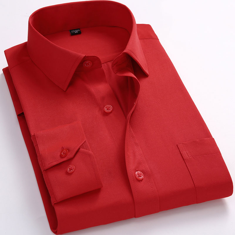 Ανδρικά πουκάμισα New Fashion Twill Μασίφ επαγγελματικό επίσημο μακρυμάνικο λευκό μπλε μωβ Μαύρο κομψό ανδρικό κοινωνικό πουκάμισο