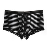 Meeste Bokserid Aluspüksid Mood Läbipaistvad Aluspüksid Triibulised Madalad Aluspüksid Seksikas meeste aluspesu Meeste Body Pagasipüksid