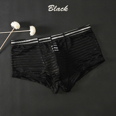 Meeste Bokserid Aluspüksid Mood Läbipaistvad Aluspüksid Triibulised Madalad Aluspüksid Seksikas meeste aluspesu Meeste Body Pagasipüksid