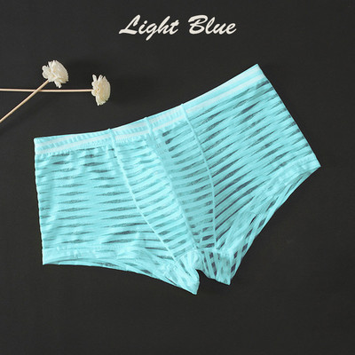 Meeste Bokserid Aluspüksid Mood Läbipaistvad Aluspüksid Triibulised Madalad Aluspüksid Seksikas meeste aluspesu Meeste Body Pagasipüksid