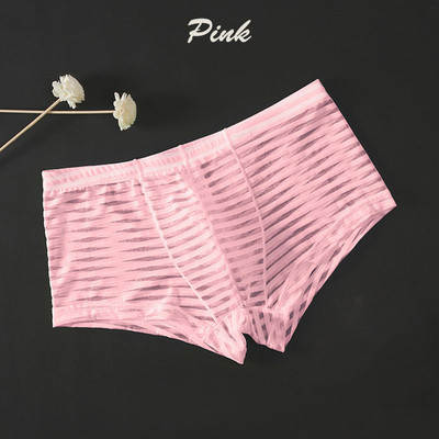 Meeste Bokserid Aluspüksid Mood Läbipaistvad Aluspüksid Triibulised Madalad Aluspüksid Seksikas meeste aluspesu Meeste Body Pagasipüksid