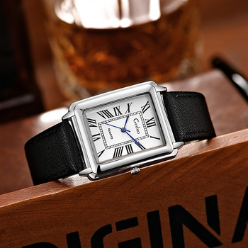 2022 нов моден дизайнерски кварцов часовник с правоъгълен циферблат за мъже Ежедневни кожени каишки Луксозен бизнес ръчен часовник Relogio Masculino