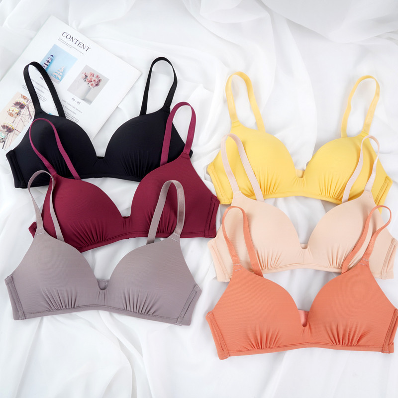 Σουτιέν χωρίς ραφές για γυναίκες Push Up Bras No Wire Brassiere AB Cup Εσώρουχα Sexy Bralette Three Quarters (3/4 Cup) εσώρουχα