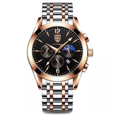 POEDAGAR vabaaja spordikellad meestele Tippbrändi Luksuslik roostevabast terasest randmekell Mehe kell Moodne veekindel Quazt käekell