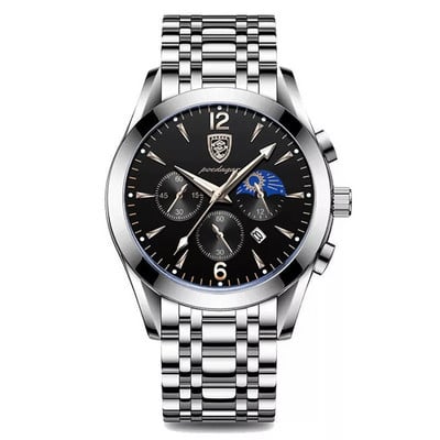 POEDAGAR vabaaja spordikellad meestele Tippbrändi Luksuslik roostevabast terasest randmekell Mehe kell Moodne veekindel Quazt käekell