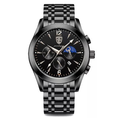 POEDAGAR vabaaja spordikellad meestele Tippbrändi Luksuslik roostevabast terasest randmekell Mehe kell Moodne veekindel Quazt käekell