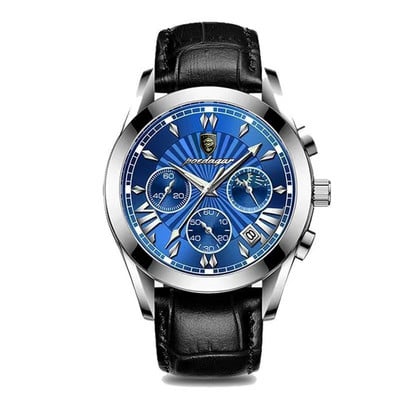 POEDAGAR vabaaja spordikellad meestele Tippbrändi Luksuslik roostevabast terasest randmekell Mehe kell Moodne veekindel Quazt käekell