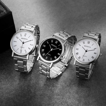 Ανδρικά επαγγελματικά ρολόγια χαλαζία πολυτελείας 2021 από ανοξείδωτο ατσάλι με στρογγυλό καντράν Casual Ανδρικά ρολόγια χειρός Μοντέρνα Classic Horloges