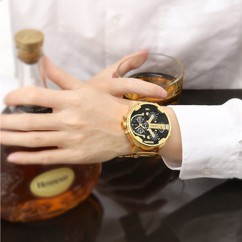 Ανδρικά ρολόγια Quartz Κορυφαία μάρκα πολυτελείας Cagarny Fashion Business Ανδρικό ρολόι καρπού Χρυσό ατσάλι Ανδρικό ρολόι χειρός Relogio Masculino