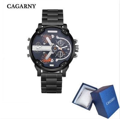 Kvarcni satovi za muškarce Vrhunska luksuzna marka Cagarny Fashion Business Muški ručni sat Gold Steel Muški ručni sat Relogio Masculino