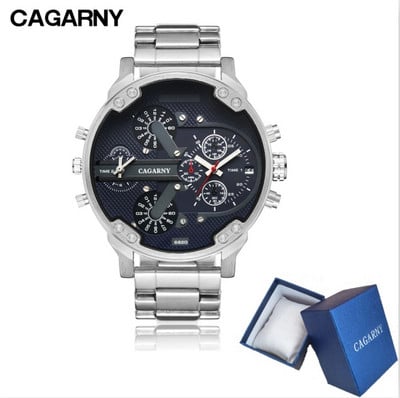 Kvarcni satovi za muškarce Vrhunska luksuzna marka Cagarny Fashion Business Muški ručni sat Gold Steel Muški ručni sat Relogio Masculino