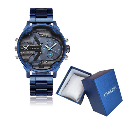 Kvarcni satovi za muškarce Vrhunska luksuzna marka Cagarny Fashion Business Muški ručni sat Gold Steel Muški ručni sat Relogio Masculino