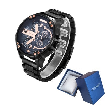 Kvarcni satovi za muškarce Vrhunska luksuzna marka Cagarny Fashion Business Muški ručni sat Gold Steel Muški ručni sat Relogio Masculino