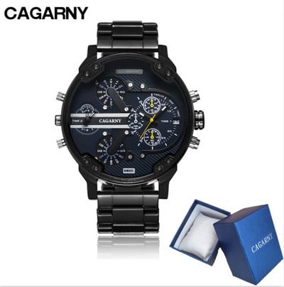 Kvarcni satovi za muškarce Vrhunska luksuzna marka Cagarny Fashion Business Muški ručni sat Gold Steel Muški ručni sat Relogio Masculino