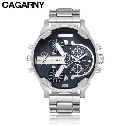 Kvarcni satovi za muškarce Vrhunska luksuzna marka Cagarny Fashion Business Muški ručni sat Gold Steel Muški ručni sat Relogio Masculino