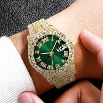 Висококачествен луксозен моден висок клас Mantianxing диамантен стоманен колан Мъжки кварцов часовник Момче бизнес спортен часовник ретро