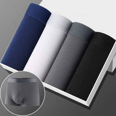 4 kom/lot Muške boksačice U konveksne gaćice s printom Muške modne udobne kratke hlače Muško čvrsto prozračno donje rublje 100 kg