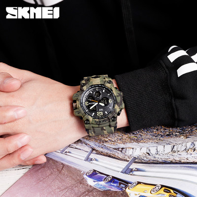 SKMEI Vīriešu Pulksteņi Modes Sports Militāri Kvarcs Digitālais Ūdensizturīgs Peldēšanas Hronometrs Rokas pulksteņi Pulkstenis Vīrietis Relogio Masculino