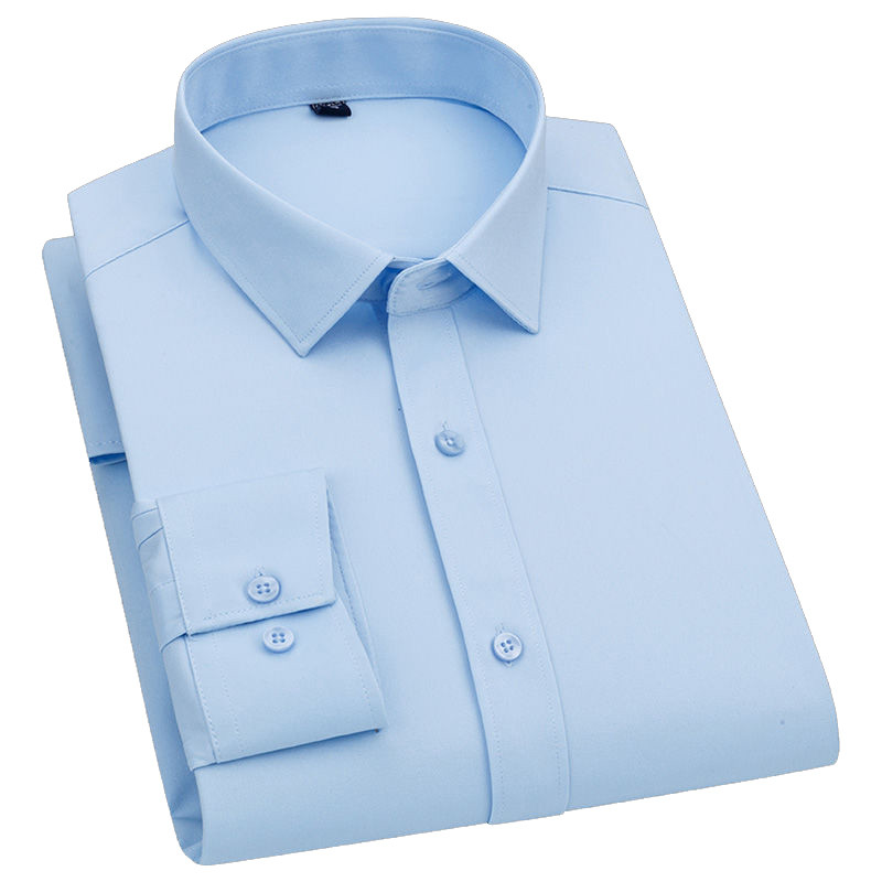 Férfi bambuszszálas klasszikus ruha hosszú ujjú ing tavaszi őszi fehér fekete tömör Chemise Homme férfi üzleti alkalmi ingek