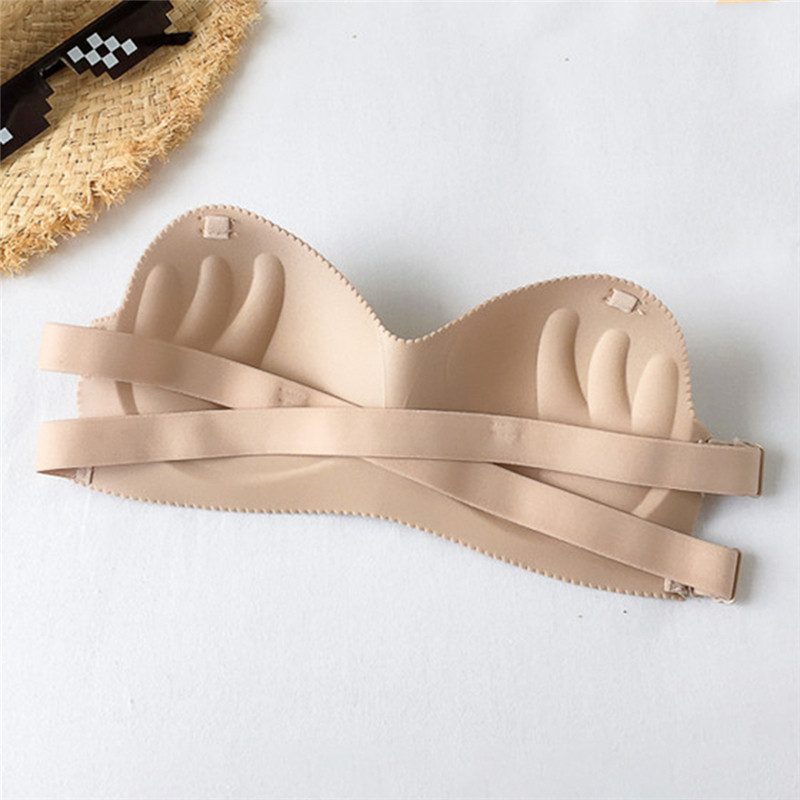 Seksīgs, neredzams krūšturis bez aizmugures, sieviešu apakšveļa, bezšuvju krūšturis, bez šūšanas krūšturi, melni krūšturi bez lencēm