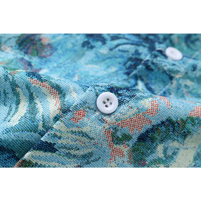 Muške košulje dugih rukava, tamne ikone, cvjetni print, jesenske muške košulje