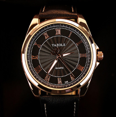 Marca YAZOLE Ceas de lux pentru bărbați Ceas de mână în stil vintage de afaceri pentru bărbați cu curea din piele Ceas de mână pentru bărbați Relojes Hombre 2023