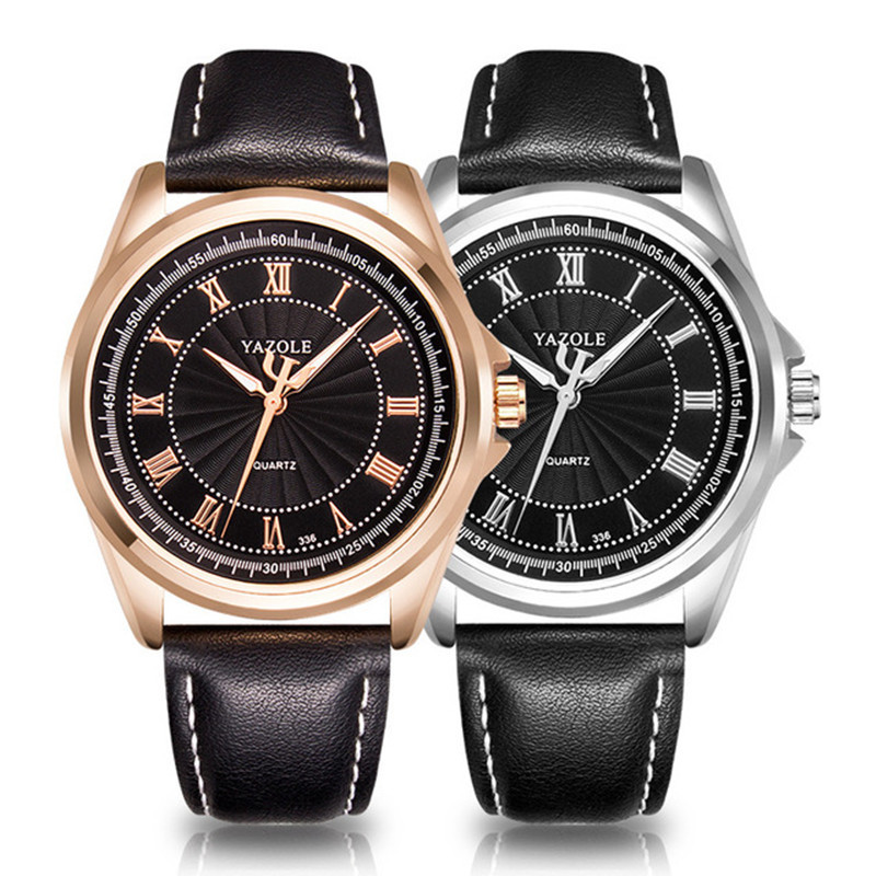 Marca YAZOLE Ceas de lux pentru bărbați Ceas de mână în stil vintage de afaceri pentru bărbați cu curea din piele Ceas de mână pentru bărbați Relojes Hombre 2023
