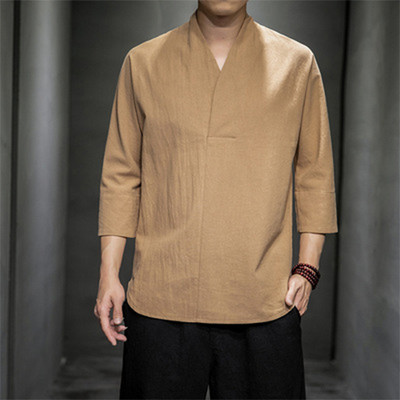 Ανδρικά πουκάμισα κιμονό SIPERLARI Φαρδιά μανίκια επτά τετάρτων το πουκάμισο 2022 Ανδρικά πουκάμισα μόδας Καλοκαιρινή άνοιξη Ανδρικό πουκάμισο με σχέδιο κιμονό