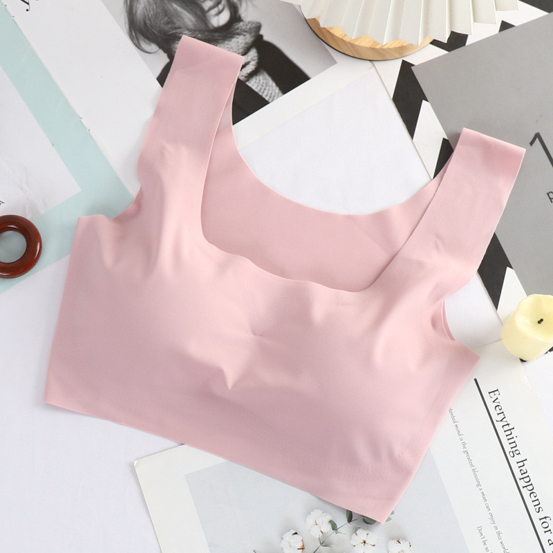 Ice Silk Sleep Liemenėlė moterims Seksualus apatinis trikotažas Besiūlė liemenė Moteriški apatiniai Joga Sportiniai Bralette нижнее белье женское