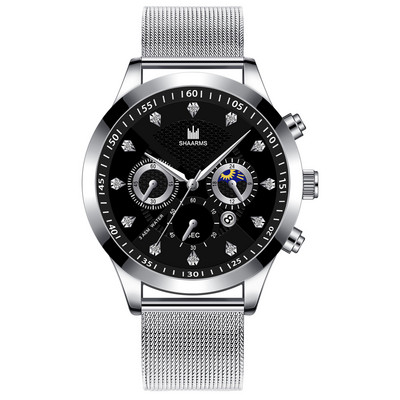 2022 m. „Relogio“ prekės ženklo madingi vyriški laikrodžiai su juodu dirželiu Mėlynas auksinis prabangus tuščiaviduris retro stiliaus laikrodis vyrams 2022 m. „Relojes Para Hombre“