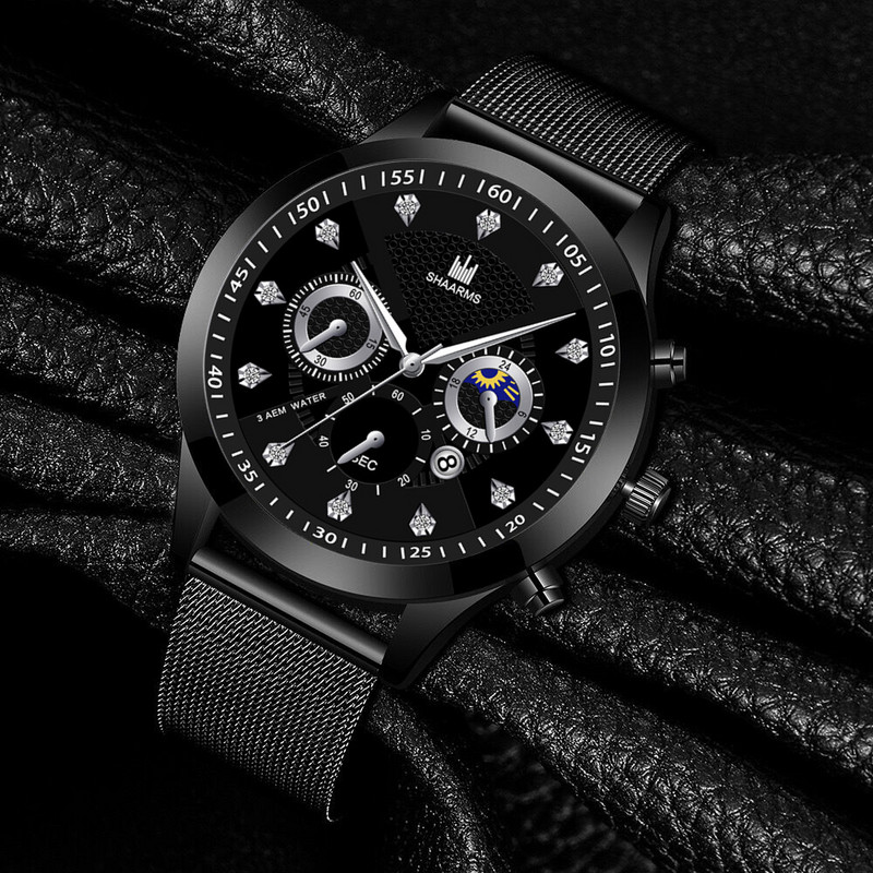 2022 m. „Relogio“ prekės ženklo madingi vyriški laikrodžiai su juodu dirželiu Mėlynas auksinis prabangus tuščiaviduris retro stiliaus laikrodis vyrams 2022 m. „Relojes Para Hombre“