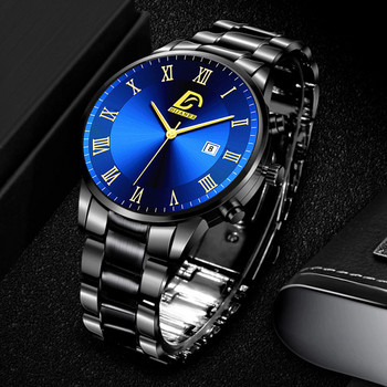 2022 Модни мъжки златни часовници от неръждаема стомана Луксозни минималистични кварцови ръчни часовници Мъжки бизнес ежедневни часовници relogio masculino