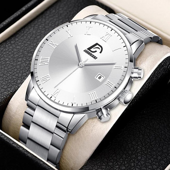 2022 Модни мъжки златни часовници от неръждаема стомана Луксозни минималистични кварцови ръчни часовници Мъжки бизнес ежедневни часовници relogio masculino