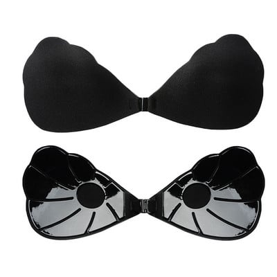 Szexi öntapadó, láthatatlan melltartócsat vállpánt nélkül, szilikon mellkasi matricák, női összehúzós Push Up melltartó éjszakai ruhához