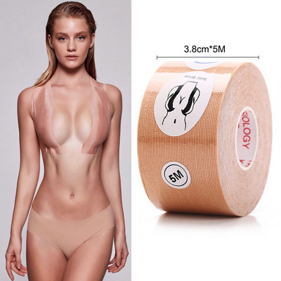 Szexi öntapadó, láthatatlan melltartócsat vállpánt nélkül, szilikon mellkasi matricák, női összehúzós Push Up melltartó éjszakai ruhához