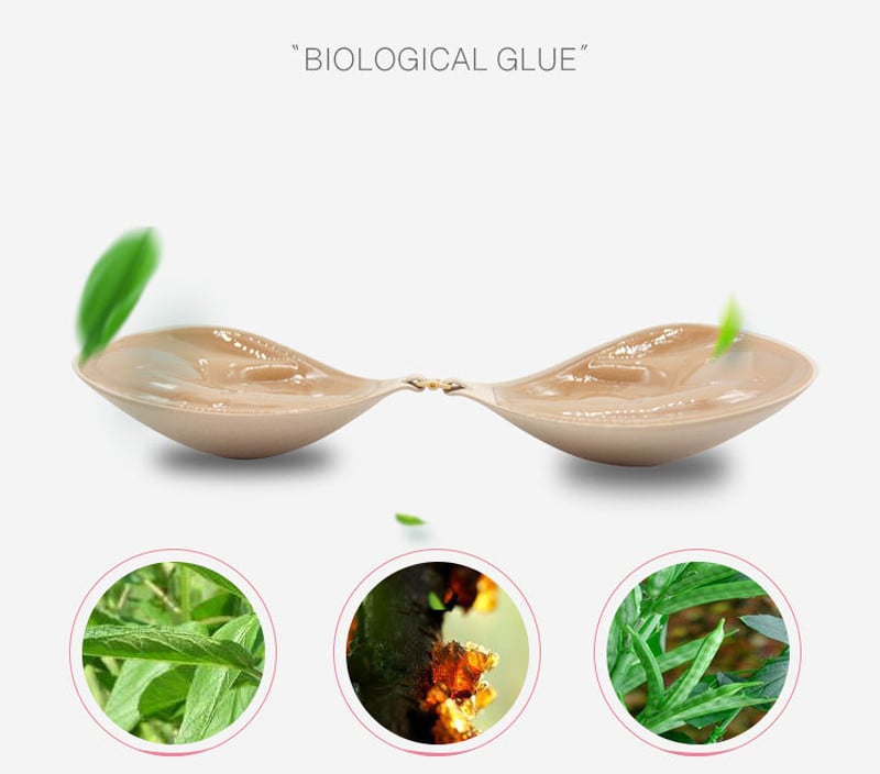 Szexi öntapadó, láthatatlan melltartócsat vállpánt nélkül, szilikon mellkasi matricák, női összehúzós Push Up melltartó éjszakai ruhához