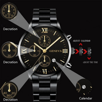 Моден прост мъжки часовник черен син златен луксозен кух стоманен механичен часовник ръчен часовник ретро ръчни часовници Relogio Masculino