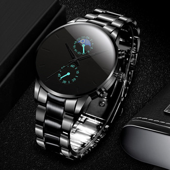 Ανδρικά ρολόγια μόδας 2022 Πολυτελή ανδρικά ρολόγια από ανοξείδωτο ατσάλι Ανδρικό ρολόι χειρός από χαλαζία Business Casual δερμάτινο ρολόι relogio masculino