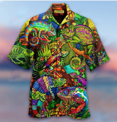 2022 Hawaii Särgid Meeste 3D Prinditud Ranna Meestele Naiste Lühikeste varrukatega Kuuba Särgid Meestele Rannarõivad Riided Vabaaja vintage topsid