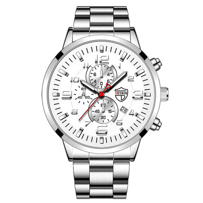 2022. aasta moodsad meeste spordikellad Meeste luksuslik roostevabast terasest kvartskäekell Helendav kell Meeste vabaaja nahast käekell