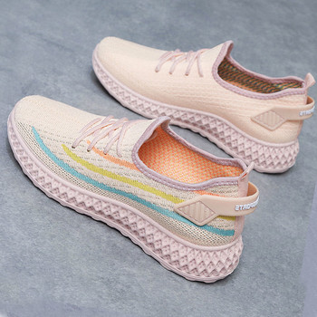 Дамски обувки Нови 2021 Пролетни обувки за ходене за жени Летни мрежести спортни обувки за бягане Дишащи леки дамски обувки от плат