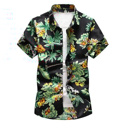 Pánske 16-farebné kvetinové tričko 2023 Leto Nová móda Ležérne tričko s krátkym rukávom a potlačou na Havaji Pánska značka Plus Size 5XL 6XL 7XL
