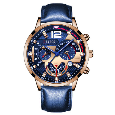 2022. gada mode Heren Horloges Luxe Rvs Quartz Horloge Kalender Lichtgevende Klok Mannen Business Casual Lederen Horloge