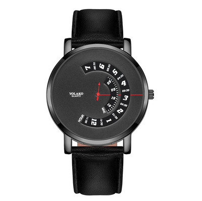 Ikdienas vīriešu radošie pulksteņi, modes 2022. gada karstie zīmoli, vienkāršs melns kvarca pulkstenis, ikdienas sporta vīriešu ādas siksniņas rokas pulksteņa pulkstenis