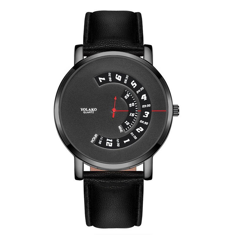 Ikdienas vīriešu radošie pulksteņi, modes 2022. gada karstie zīmoli, vienkāršs melns kvarca pulkstenis, ikdienas sporta vīriešu ādas siksniņas rokas pulksteņa pulkstenis