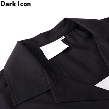 Dark Icon Flame Shirt Men Vintage Street Мъжка риза Лятна хавайска риза Мъжко облекло