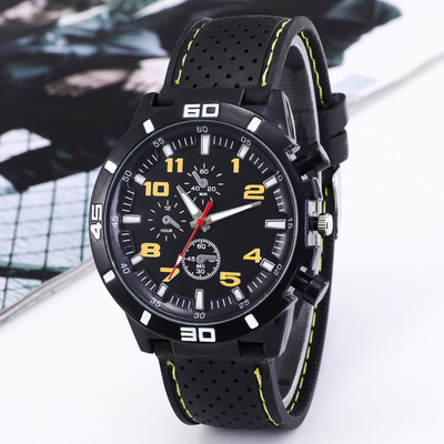 Sport Quartz Heren Horloge Λειτουργία Klassieke Luxe Racing Business Dial Casual Niet Waterdicht Gesp Αναλογικό Zwart Horloge